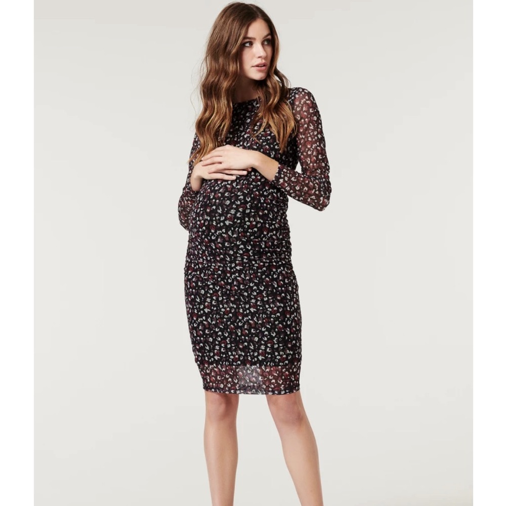 Supermom Floral Mesh Long Sleeve Dress